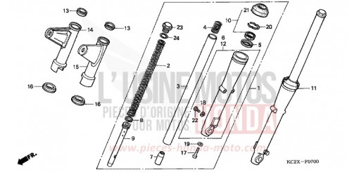 FRONT FORK CM125CX de 1999